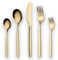 Set di posate placcato oro 30 titanio Berglander, 30 posate Set di posate dorate, set di posate in argento, servizio per 6 (oro lucido)