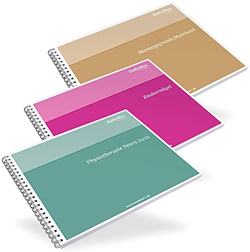 Bestellbuch optimal für 4 Mitarbeiter in Ihrer Wunschfarbe mit frei wählbarem Startdatum, Deckblatt und Spaltenbeschriftung