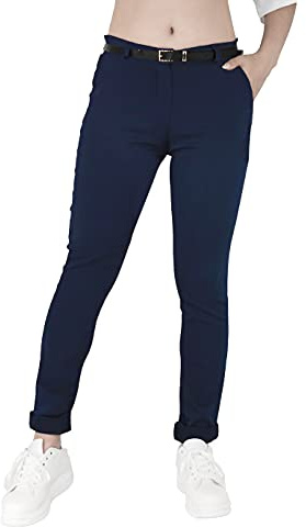 JOPHY & CO. Pantalone Elasticizzato Donna Chino con Cintura (cod. 3008)