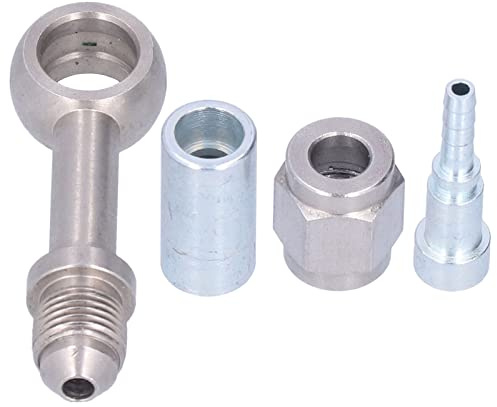 Raccordi Freno Banjo, 4 Pezzi 0° M10 Tubo Freno in Acciaio Inox per Moto Raccordo Banjo Tubo Freno Adattatore Banjo di Ricambio Altri accessori