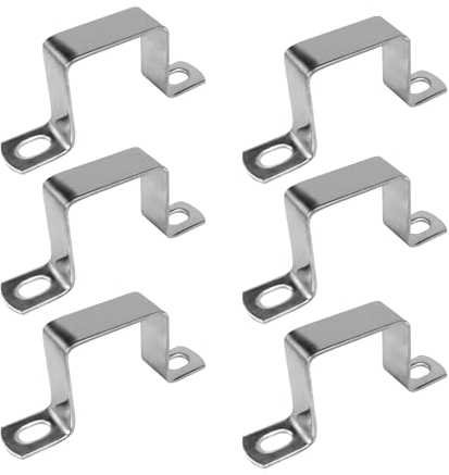 Rierousy Lot de 6 colliers de serrage carrés en acier inoxydable 304 - 30 × 30 mm - Pour portes d'entrée, fenêtres, approvisionnement en eau et autres tuyaux