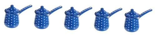 ABOOFAN 5 Uds Cafetera Esmaltada Dispensador De Jarabe De Arce Tetera De Porcelana Cafeteras Turcas Jarra Para Espumar Leche Jarra Para Salsa Boquilla Para Estufa Cafetera Ibrik Cafetera