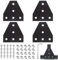T Förmige Eckhalterungs Verbindungsplatte, 4PCS Förmige Eckhalterungs, Eckhalterungs Verbindungsplatte, mit 20pcs M5 Muttern+20pcs M5*8 Schrauben, für Aluminiumprofil (Schwarz)