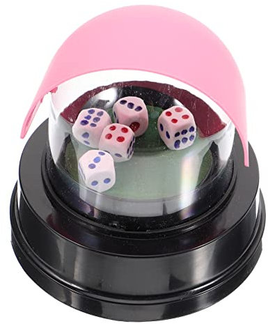 TOYANDONA Électrique Dic Gu Gobelet à Dés avec Dés Tasse De Jeu De Société Shaker Kit De Dés avec Gobelet à Dés Tasse Empilable De Dés Conteneur De Dés pour La Fête Coupes à Dés Plastique