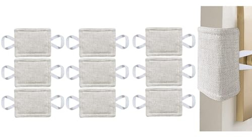 9 x door cushions, door silencer, noise-reducing, door stopper for door types, to install, protects damage, finger clamps for families, clamping protection, door latch cover for baby room, light
