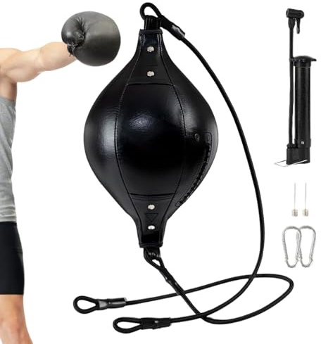 Niesel Double End Boxningspåse, slagboll för fitness - dubbel ände i polyuretan för träning, koordination, träning, kärnträning, hem, trädgård och vuxna