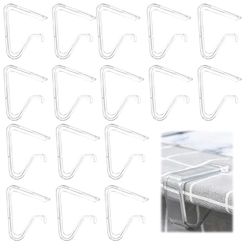 EuSupNova Pin Pinzas para Manteles, Paquete de 12 Pinzas Gruesas para Mantel, Aptas para Mesas de 3,5 a 5 cm de Grosor, para Picnics, Bodas, Camping, Fiestas de Bodas