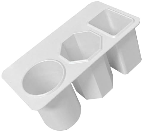 Anneome -compartment White Home Storage Box for Cosmetics and Jewelry, Lightweight Hips Material Desktop Stationery Container and Office Pen Holder, Space-saving Organiser for Dorm