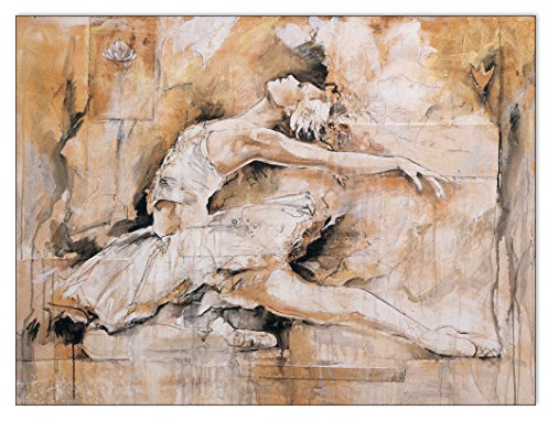 Artopweb Gottfried-Swan Lake Pannello Decorativo, Legno MDF, Multicolore, 80x60 Cm