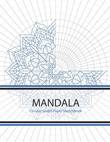 MANDALA - Circular Graph Paper Sketchbook: 8.5 x 11 | Polar Graph Notebook | 110 Pages - 55 Sheets
