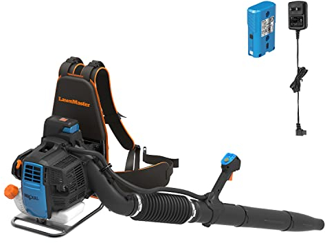 Lawnmaster NPTBL31AB soplador de Hojas Gasolina en Jardín,Flujo de Aire 325km/h,Motor de 2 Tiempos,para Exterior
