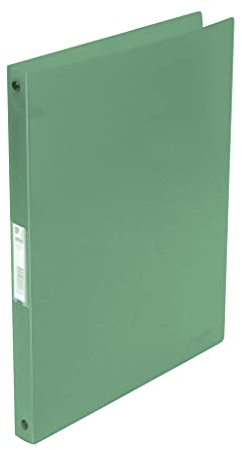 Q-Connect KF02919 Ringbuch / 12 Stück/ A4 4-Ring 16 mm/Farbe: Grün Transparent/aus Starkem Transluzente PP-Folie / 22 mm Rücken/Ringhefter Plastik/Ringordner Schmal Dünne Ordner