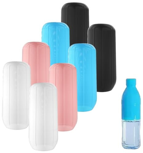 ZORVUJI 8 Pezzi Copri Bottiglie in Silicone da Viaggio, Protezione Antiperdita per Articoli da Toeletta, Accessori da Viaggio Riutilizzabili per Shampoo e Gel Doccia
