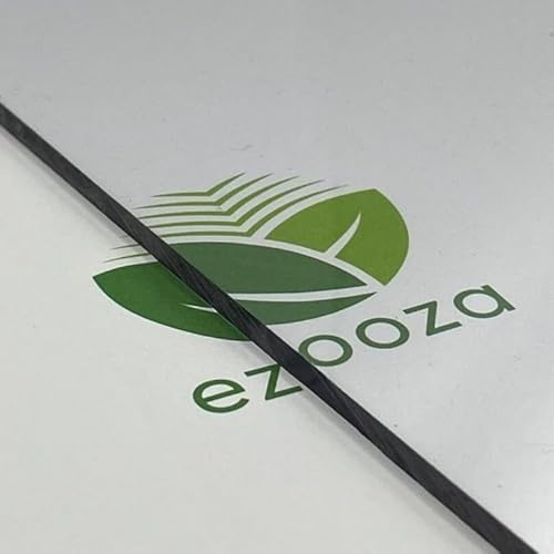 Ezooza Placa de Policarbonato Compacto Transparente con Protección UV 5 mm