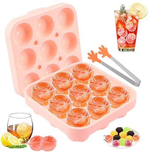 Stampo Per Cioccolato Natalizio, Stampo Per Torta In Silicone Natalizio, Stampo Per Caramelle Antiaderente, Stampo Per Torta Budino A Forma Di Tema Natalizio A 25 Cavità, 2 Pezzi (9 Pannelli Rosa)