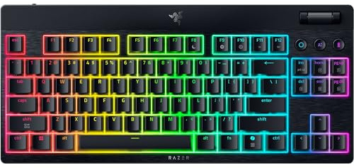 Razer BlackWidow V4 Tenkeyless HyperSpeed Low Profile - Wireless Hot-swappable Gaming Keyboard (HyperSpeed Wireless & BT, Multi-Function Roller & Control Buttons) Orange Switch | US Layout