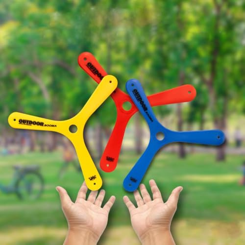 l&j Ultra-Strong Polymer Aerodynamic Boomerang - Precise Return, Long Range 15-20 Meters - Lightweight, Flexible, Outdoor, Suitable for Beginners and Experts, Perfect for Adults and Teens