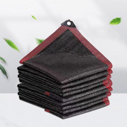 Malla de sombra de alta calidad para plantas, aislamiento térmico, malla transpirable, protector solar, cubierta de tela para invernadero, jardín, pabellón, patio, césped, pérgola, balcón, color negro