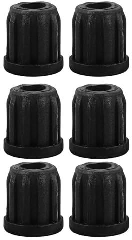 Veemoon 20 Pièces Douilles de Roue en Plastique Noir pour Chaise de Bureau, Inserts Solides pour Roulettes, Fixation Fiable et Prévention de Casse, Accessoires pour Fauteuil de Bureau