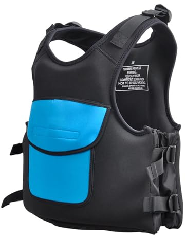 Genérico Chaleco Salvavidas Adulto Neopreno, Hebillas Ajustables, Bolsillo Frontal, Colores Vivos, Tallas M-L-XL