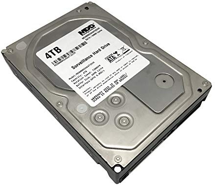 MaxDigitalData 4TB 64MB Cache 7200PM SATA 6.0Gb/s 3.5 Internal Surveillance CCTV DVR Hard Drive (MD4000GSA6472DVR)