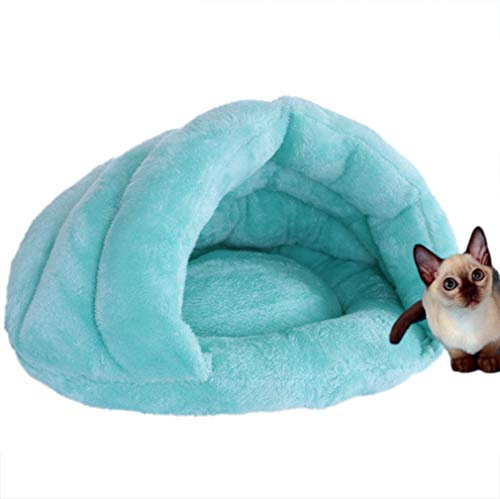Beskie Pet Tent Cave Bed For Small Medium Cats Dogs Pets Sleeping Bag Thick Fleece Warm Slipper Dog Bed Cuddler Burrow House Hole Igloo Nest Cozy Triangle Bed For Cat Puppy
