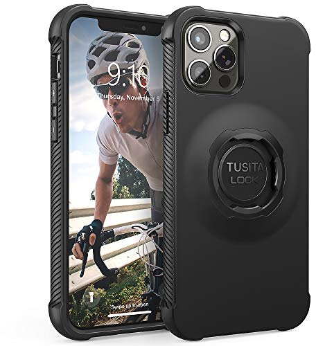 TUSITA Lock Case Designed for Apple iPhone 12/12 Pro - Bicycle Mount Protective Cover - Twist Lock Cover