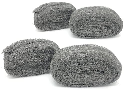 Steel Wool Fill Fabric DIY Kit, Coarse Wire Wool Hardware Cloth, Gap Blocker, Keep Mice Away from Holes/Siding/Pipeline/Vents in Garden, House, 4 Pack × 10FT