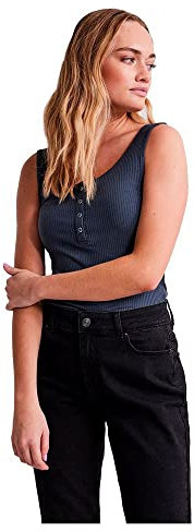 PIECES Damplektrum Tank Noos Bc Top, Amber blå, M