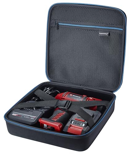 Supremery Tasche kompatibel mit Einhell Akku Autokompressor CE-CC und Luftpumpe CE-AP 18 Li-Solo + Akku und Ladegerät Power X-Change - Robuste Aufbewahrungstasche, stoßfest, wasserabweisend