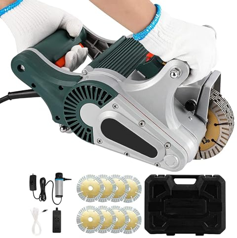 Tagliapiastrelle elettrico per scanalatura di pareti, scanalatrice per scanalature di pareti da 4800 W con puntamento a infrarossi, tagliatrice per muri di cemento Profondità di scanalatura di 40 mm