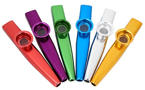 Aluminiumlegering Bärbar Kazoo Partner Lätt Att Lära Instrument för Gitarr Ukulele Musikälskare 6 Delar