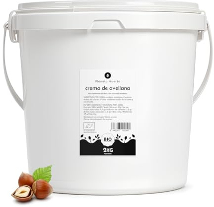 PLANETA HUERTO | Crema de avellanas ecológica 100 % natural 2 kg – Crema de avellanas Untable vegana sin azúcares añadidos, rica en fibra y grasas saludables