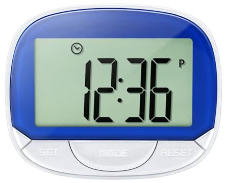 Contapassi per camminare | Contapassi per passi e miglia - a grande schermo con orologio 21/24 ore per tenere traccia di passi, miglia e calorie