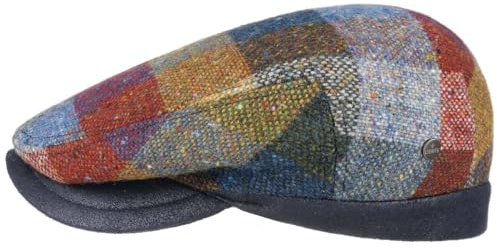 LIERYS Coppola Finzi Tweed Uomo - Made in Italy Cappello Piatto Cappellino Lana Invernale con Visiera, Fodera Inverno Autunno/Inverno - 55 cm a Colori