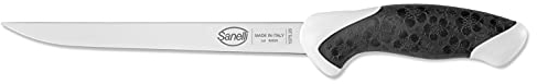 Sanelli Sakura Coltello Filettare Pesce 20 cm., Acciaio Inossidabile, Nero/Bianco