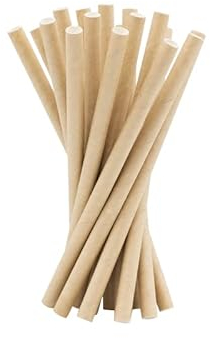 Virsus 500 Cannucce di carta 21/6 Biodegradabili compostabili colore Avana, Cannuccia Senza Tinte per Cocktails, Bibite Fredde e Calde Eco Friendly