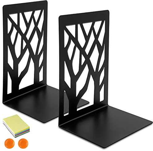 DIFIT Book Ends, Bookends, Metal Book Ends for Shelves Black Book Stopper Book Holders for Shelves(1 Pair)