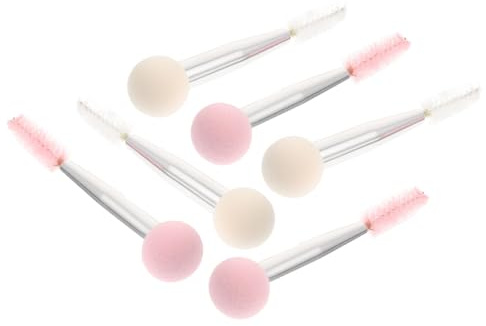 Beaupretty 6pcs Dual-ended Makeup Sponge Brush for Eyebrow Mascara Multi-functional Cosmetic Tools Applicator for Make up Sponges