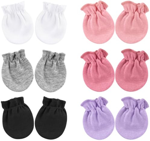 DRESHOW Guantes para Bebés Recién Nacidos Guantes de Algodón que No Se Rayan para 0-6 meses