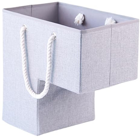 Panier d'escalier avec poignées, support à linge et jouets pliable en forme de L pour tapis et marches en bois, panier à linge pour escaliers