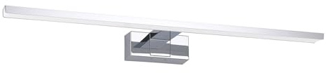 EGLO LED spegellampa Conettilla, badrumslampa, aluminium krom och vit plast | varm- till kallvit, IP44, 60 cm lång