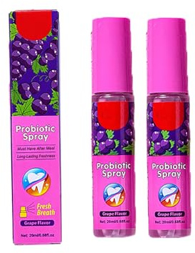 Mouth Breath Spray Spray,Oral Care Spray,Grape Flavor Mouth Spray Against Bad Breath,Mouth Air Freshener Spray