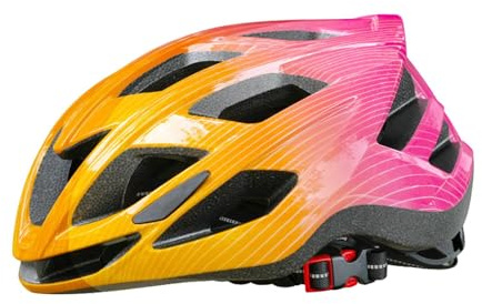 Yunmeryker Casco da Bicicletta per Bambini, Casco Protettivo per Bicicletta per Bambini, Casco da Bicicletta per Ragazzi, Casco Sportivo Ammortizzante, Adatto PE, Rosa Arancione