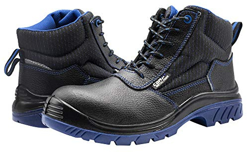 Bellota 7230738S3 - Botas de Seguridad de Hombre y Mujer (Talla 38) de Piel Hidrofugada, Acolchada y Horma Extra Ancha