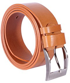 Kabber Cintura Femminile in Pelle da Donna – Vera Pelle di Qualità Tinta Naturale Vegetale – Fatta in Europa – Diversi Colori e Taglie – 4cm Larghezza (109 - Marrone Chiaro / 105 cm)
