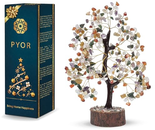 Chakra Money Tree, Crystals, Spiritual Decor, Gemstone Tree, Crystal Home Decor, Tree Of Life Chakra Stones, Table Decor, Stone Bonsai Tree, Room Decor, Gifts For Women, Good Luck Gems, Real Crystals