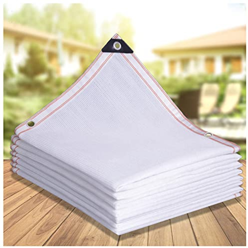 Sonakia Red De Sombra Exteriores, Malla De Protección Solar 80-90%, Vela De Sombra, Red a Prueba De Viento para Jardín/Flores/Plantas, Red De Sombra Impermeable/Transpirable, Blanco,2x4m(7 * 13ft)