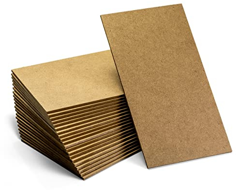 Officemate Tablero MDF de 5 x 9 pulgadas para manualidades, tablero de fibra de densidad media, tablero de 1/8 pulgadas de grosor, tablero de madera dura, 20 unidades (83154), marrón