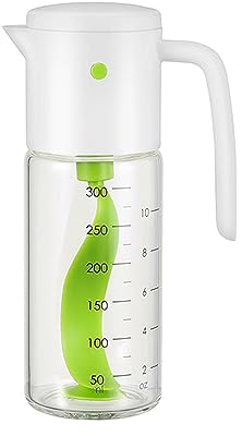 Ruiqas 300 ml Glas Salat Dressing Flasche auslaufsicher Mixer Flasche Borosilikatglas Salat Dressing Mixer Dispenser